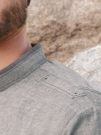 Grey Blended Kameez Shalwar - AL-KS-2375