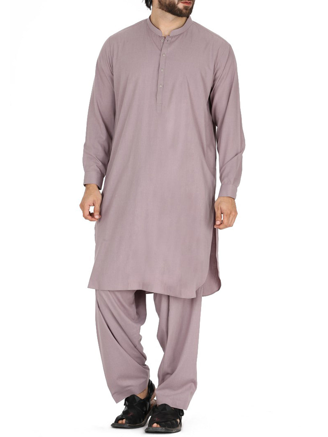 Light Purple Blended Kameez Shalwar - AL-KS-2391