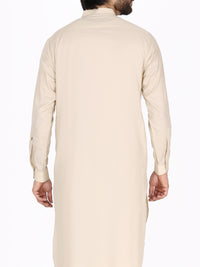 Fawn Blended Kameez Shalwar - AL-KS-2394