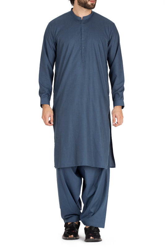 Blue Blended Kameez Shalwar - AL-KS-2411