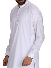 White Blended Kameez Shalwar - AL-KS-2412