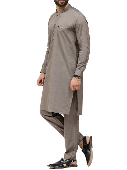 Grey Cotton Kurta Pajama - AL-KS-2423