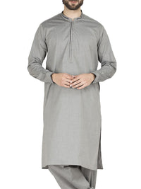 Grey Cotton Kameez Shalwar - AL-KS-2424