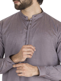 Mauve Cotton Kurta Pajama - AL-KS-2425