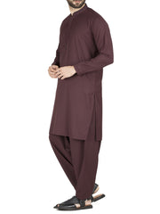 Maroon Blended Kameez Shalwar - AL-KS-2433