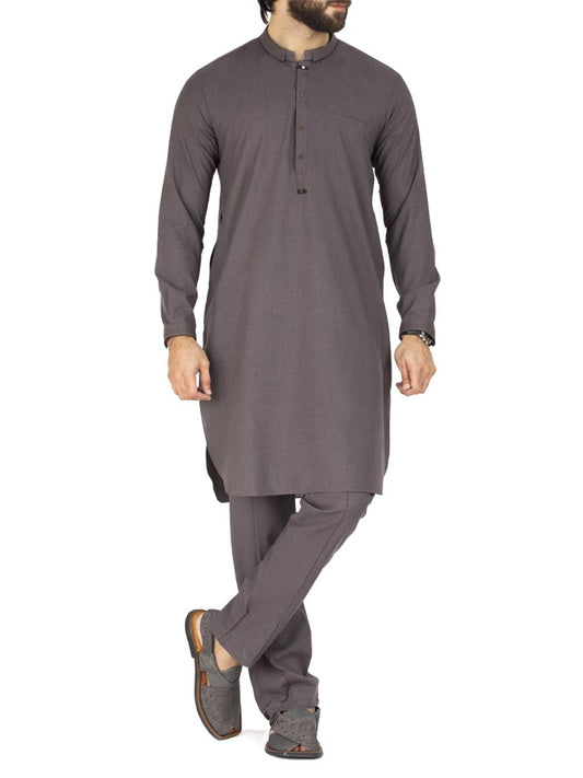 Grey Blended Kameez Shalwar - AL-KS-2442