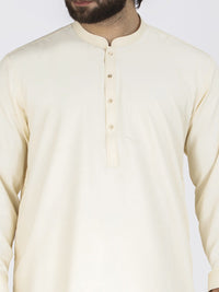 Cream Blended Kameez Shalwar - AL-KS-2447