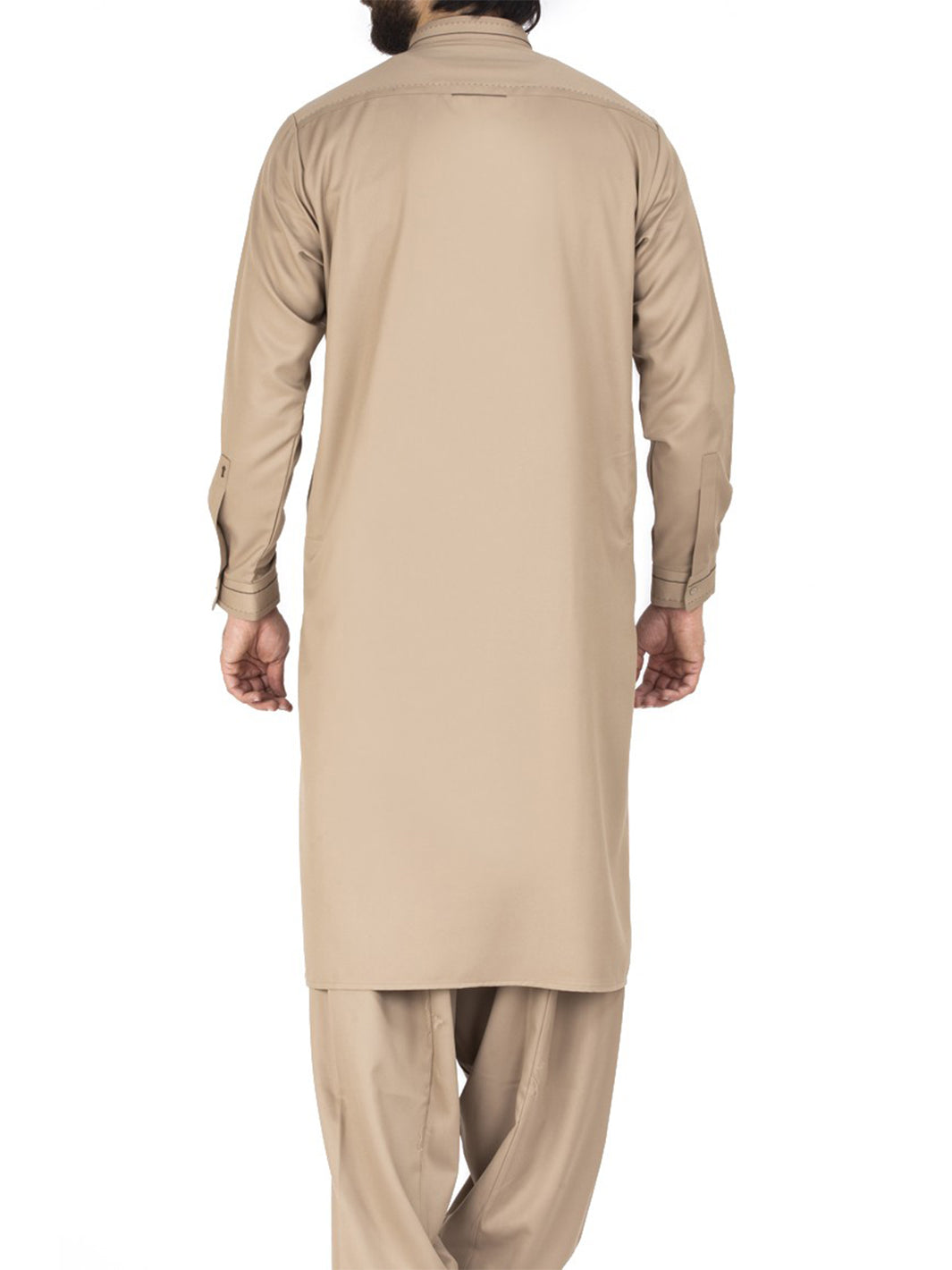 Fawn Blended Kameez Shalwar - AL-KS-2451