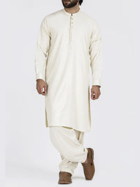 Cream Blended Kameez Shalwar - AL-KS-2468