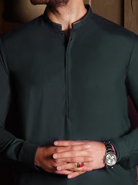 Green Blended Kameez Shalwar - AL-KS-2510