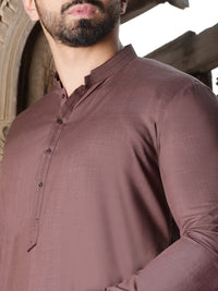 Brown Blended Kameez Shalwar - AL-KS-2514