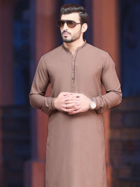 Brown Blended Kameez Shalwar - AL-KS-2523