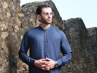 Blue Blended Kameez Shalwar - AL-KS-2558