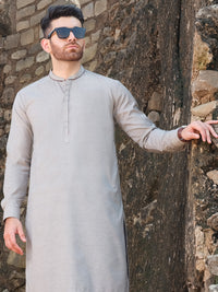 Grey Blended Kameez Shalwar - AL-KS-2570