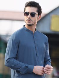 Blue Blended Kameez Shalwar - AL-KS-2579