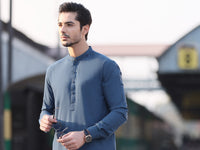 Blue Blended Kameez Shalwar - AL-KS-2579