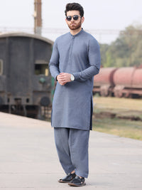 Blue Blended Kameez Shalwar - AL-KS-2590