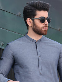Blue Blended Kameez Shalwar - AL-KS-2590