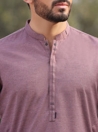 Plum Blended Kameez Shalwar - AL-KS-2593