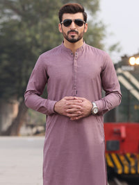 Plum Blended Kameez Shalwar - AL-KS-2593