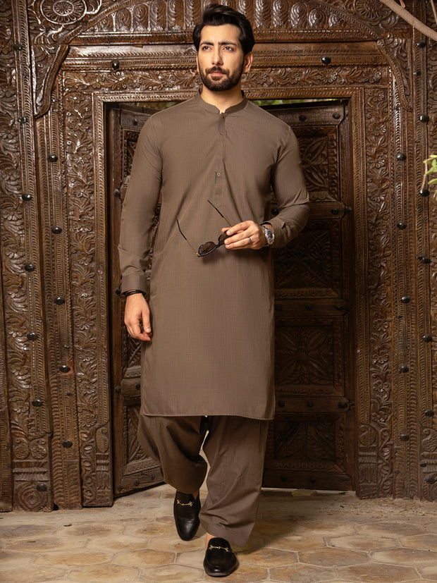 Green Blended Kameez Shalwar - AL-KS-2663