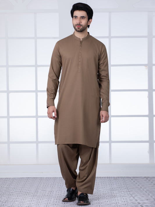Brown Kameez Shalwar - AL-KS-2802