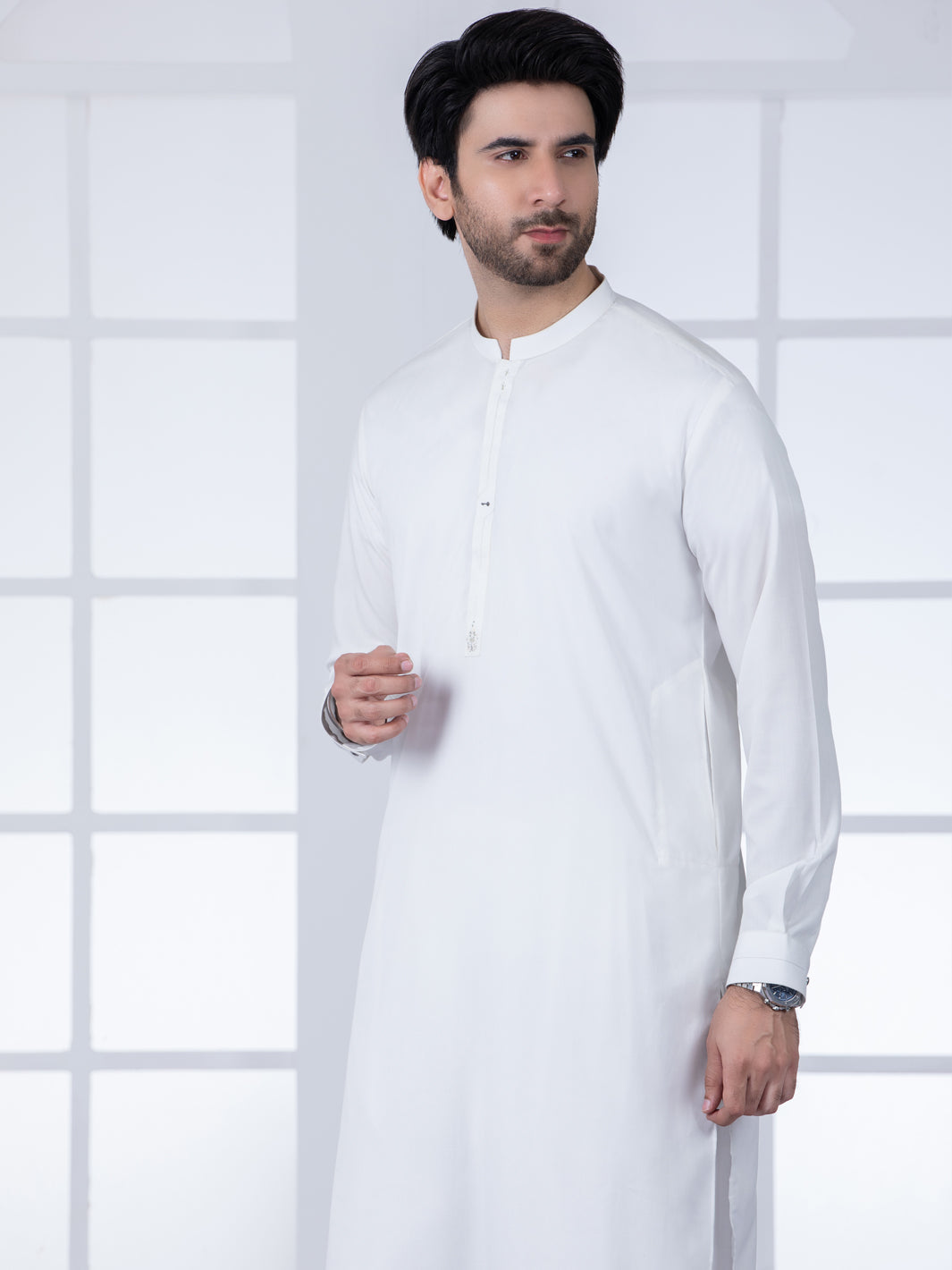 White Kameez Shalwar - AL-KS-2804