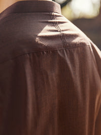 Dark Brown Blended Kameez Shalwar - AL-KS-2922