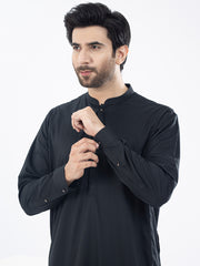 Black Blended Kameez Shalwar - AL-KS-2970D