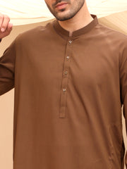 Brown Cotton Kurta Trouser - AL-KT-2632