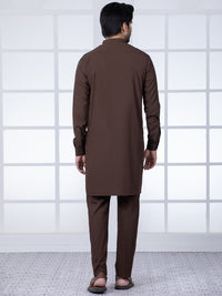 Brown Blended Kurta Trouser - AL-KT-2810