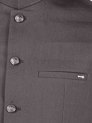 Grey Blended Waistcoat & Kurta Trouser - AL-KWT-006