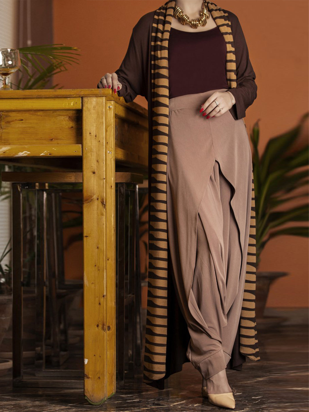 Brown Women Top - LK-2007B - Almirah Online