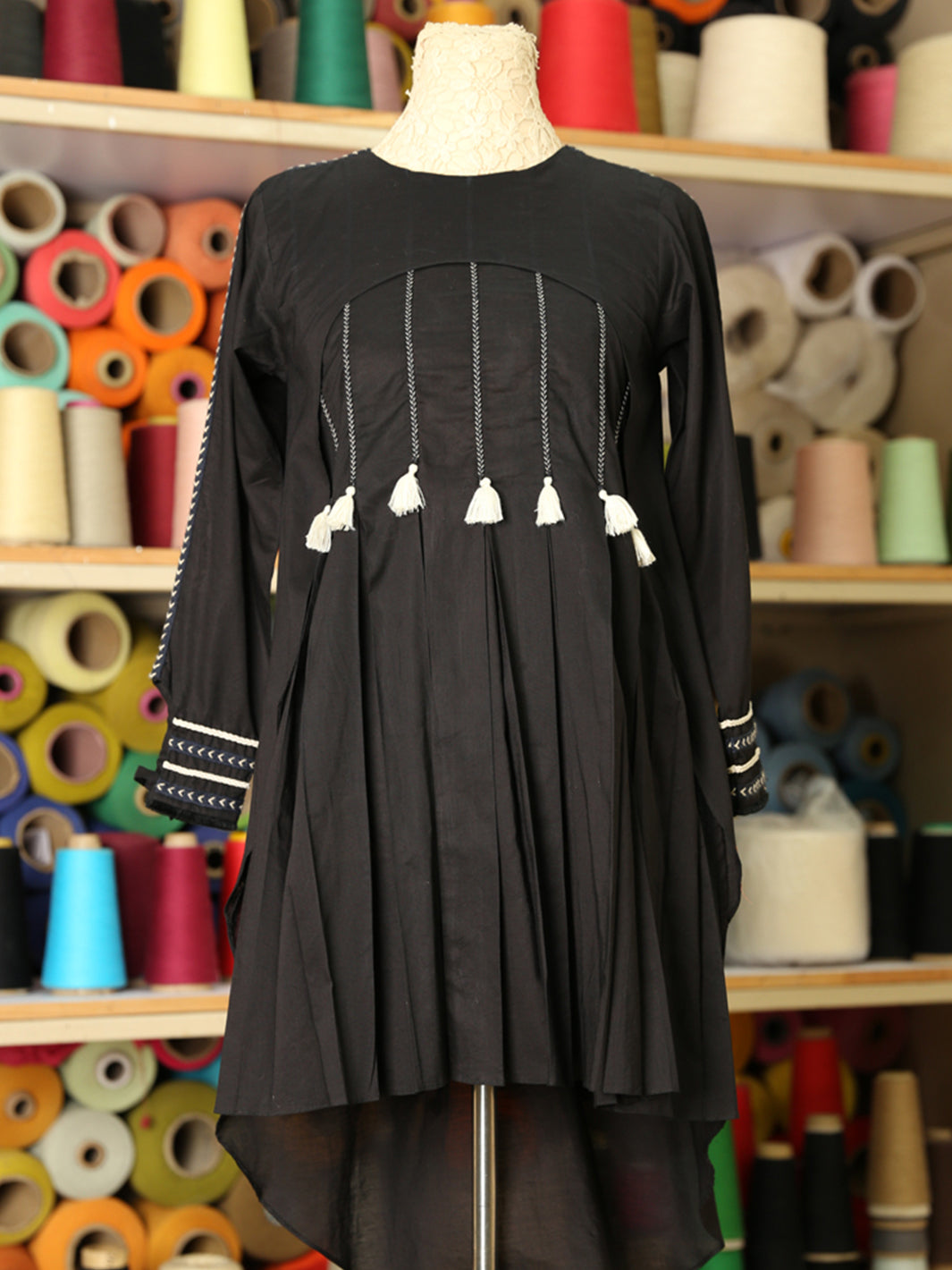 Black Lawn Tunic - LK-696 Almirah Black Lawn Tunic - LK-696 Almirah