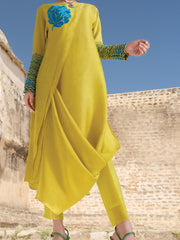 Light Green Raw Silk Tunic - LK-704