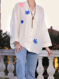 Off White Dobby Tunic - AL-LK-883