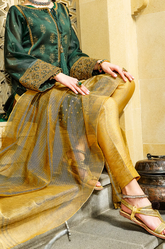 Green Cotton Silk 2Pc Stitched - AL-2PS-LKS-645