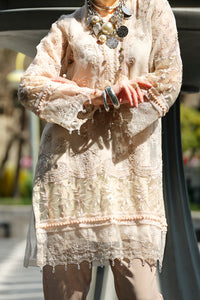 Light Pink Organza Tunic - LKS-649