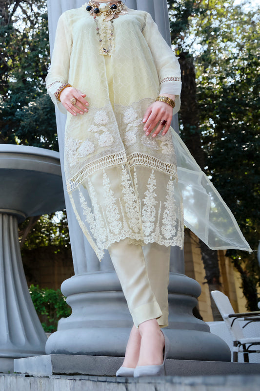 Lime Organza Tunic - LKS-650