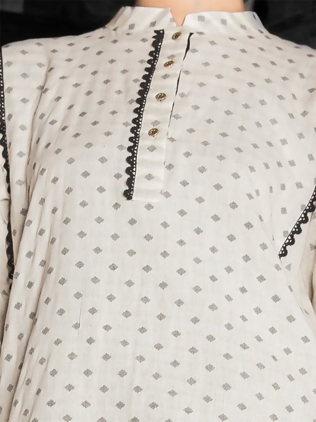 White 2Pc Stitched - LKS-697