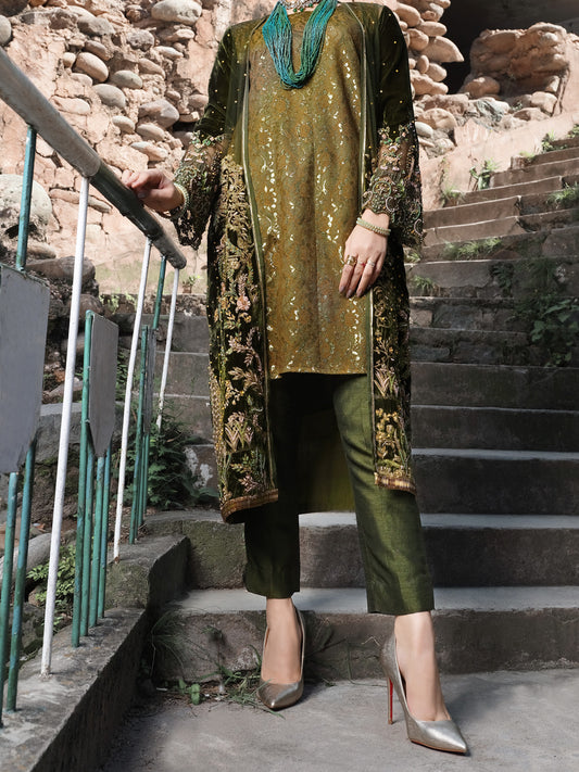 Green 2Pc Formal - AL-2PS-LS-298