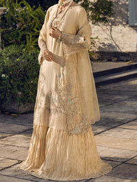 Beige Dola Silk 3 Piece Formal Stitched - AL-3PS-LS-399