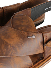 Brown Leather Peshawari Chappal - MFW-HC-065