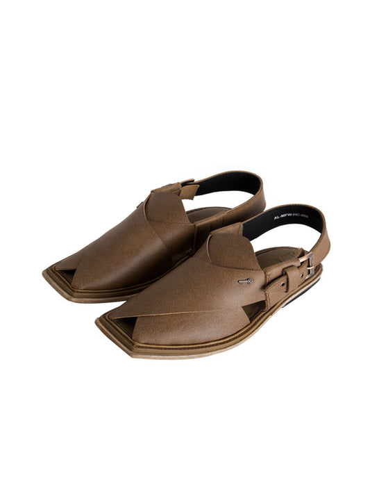 Brown Peshawari Chappal - MFW-HC-066