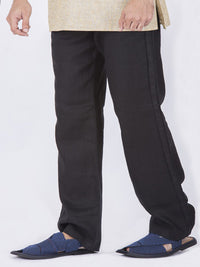 Black Men Linen Pant - AL-MP-005A