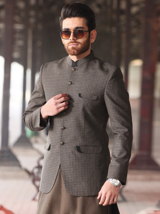 Grey Blended Prince Coat  - AL-PCS-018