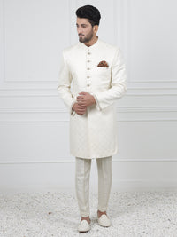 Off White Men Sherwani - AL-SW-124