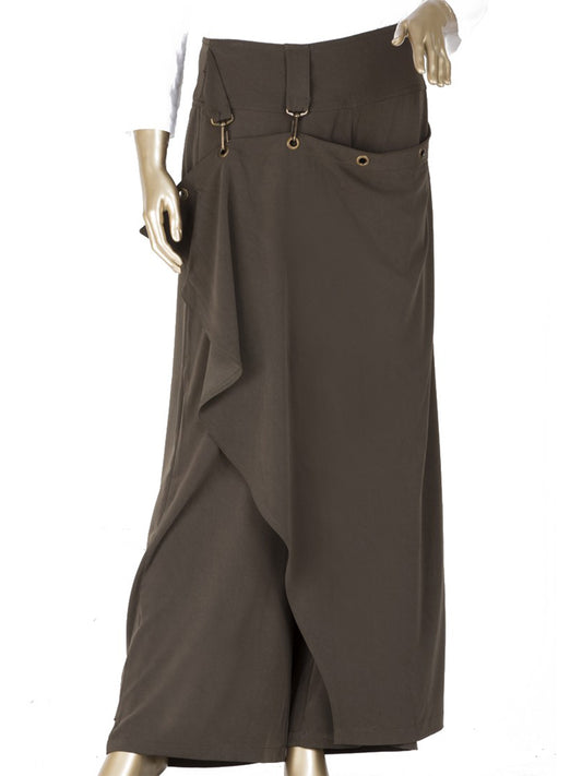 Khaki Women Trouser - AL-T-2004A - Almirah Online