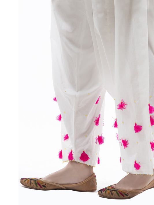 White Women Trouser - AL-T-362