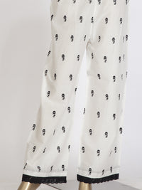White Women Trouser - AL-T-374